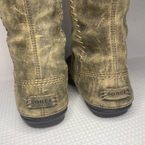 Sorel Leather Waterproof Winter Faux Fur Lining Cate the Great Tall Boots Size 9 - Picture 6 of 15